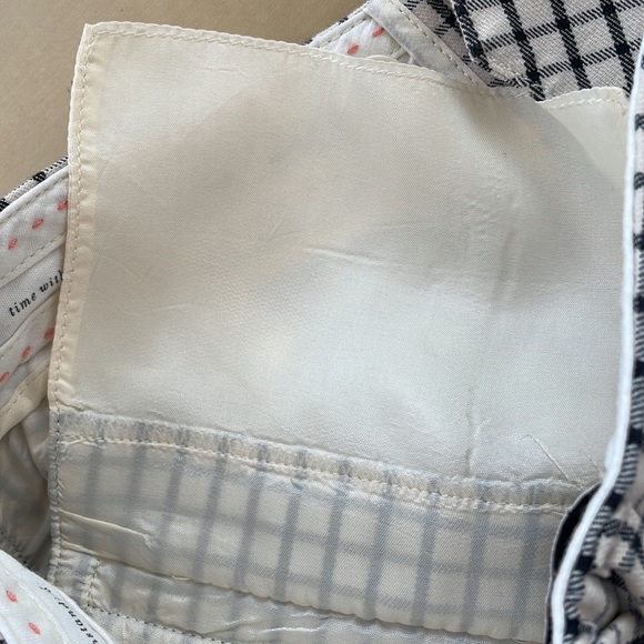 Anthropologie, Black and White Gingham Print,Essential Slim Pants, Size 2 - Picture 14 of 16